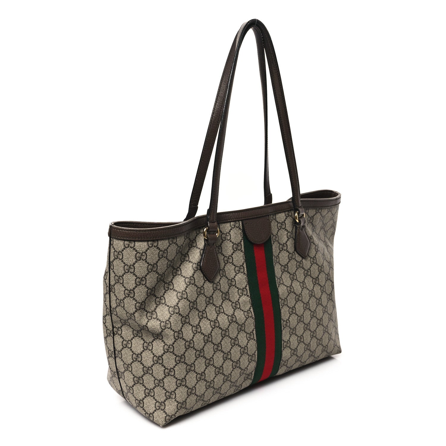Gucci GG Supreme Monogram Medium Ophidia Shopping Tote Brown 3 of 12