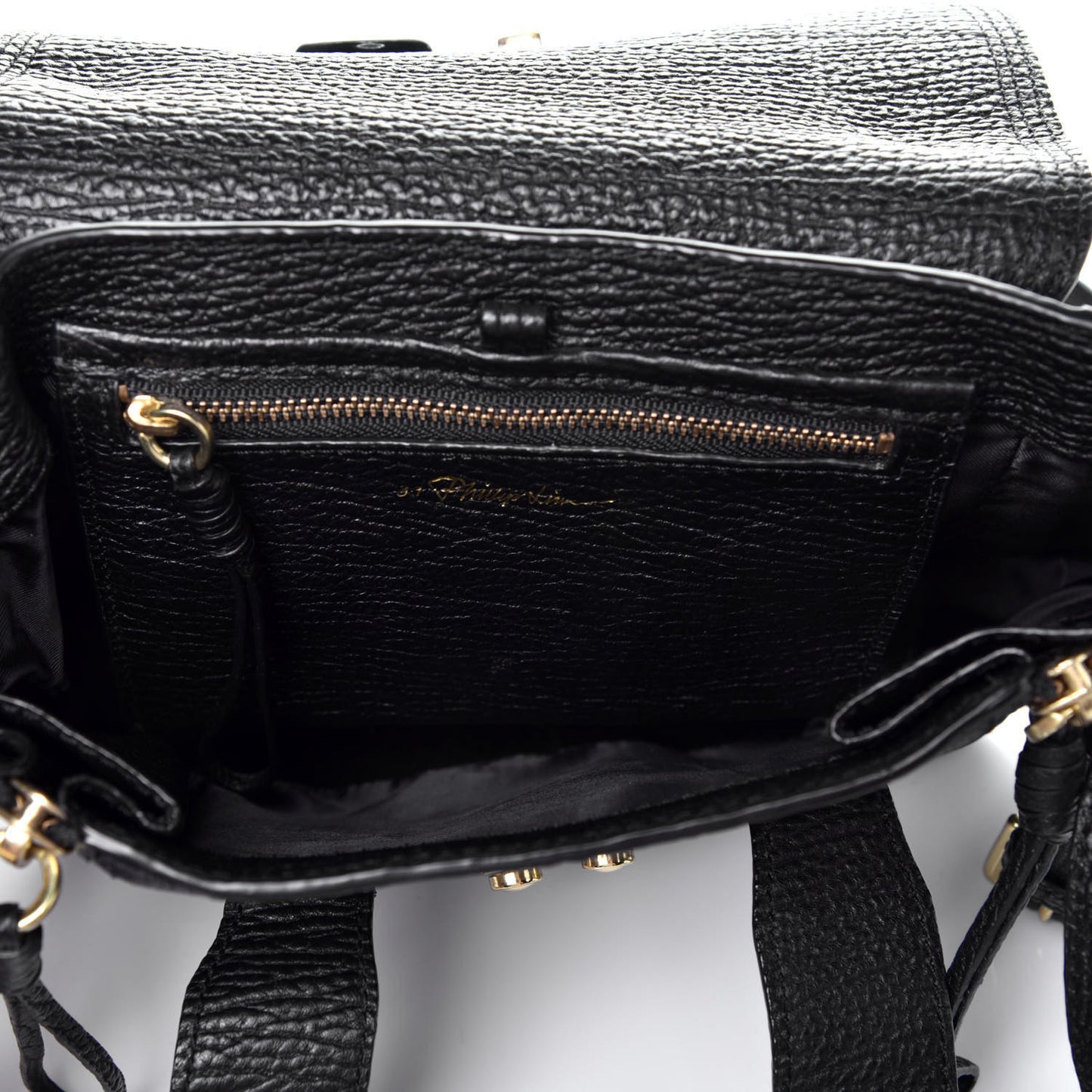 Textured Calfskin Mini Pashli Satchel Black