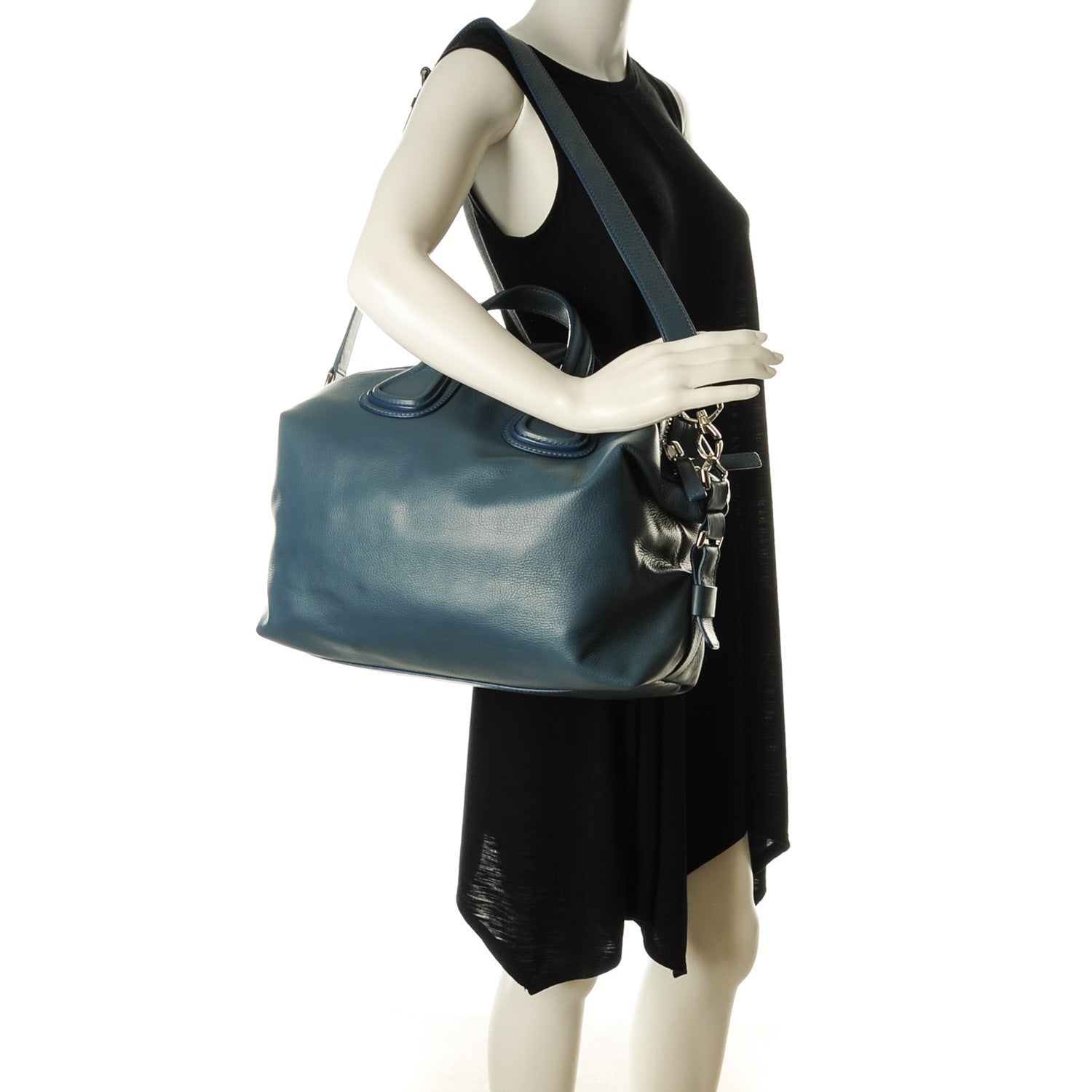 Givenchy Waxy Grained Calfskin Medium Nightingale Mineral Blue 2 of 7