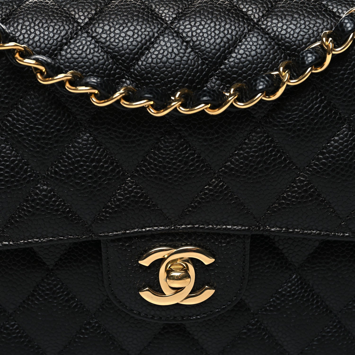 Chanel Caviar Quilted Medium Double Flap Black 8 of 10