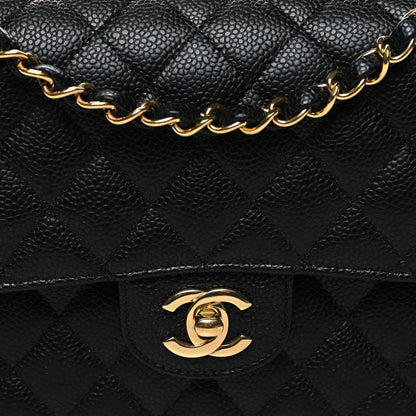 Chanel Caviar Quilted Medium Double Flap Black 8 of 10