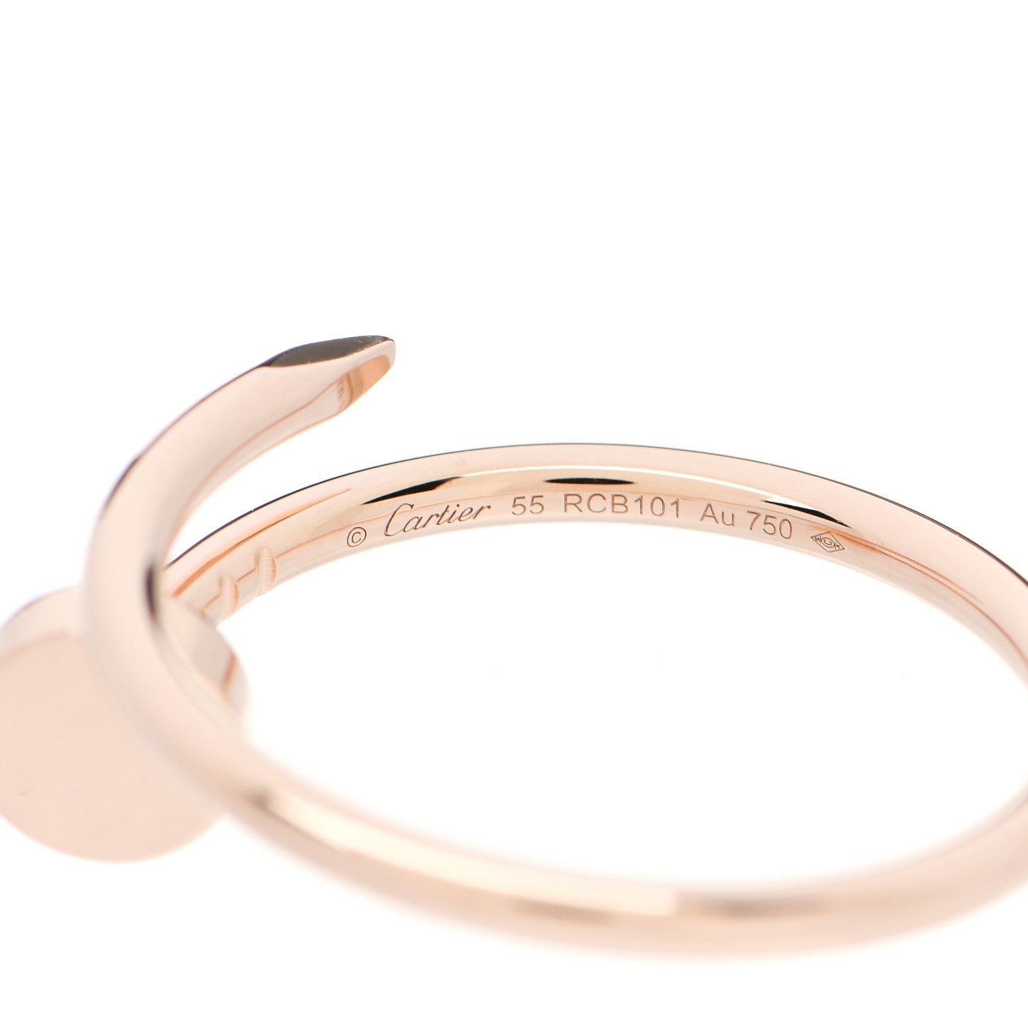 Cartier 18K Pink Gold Small Juste Un Clou Ring 55 7.25 4 of 4