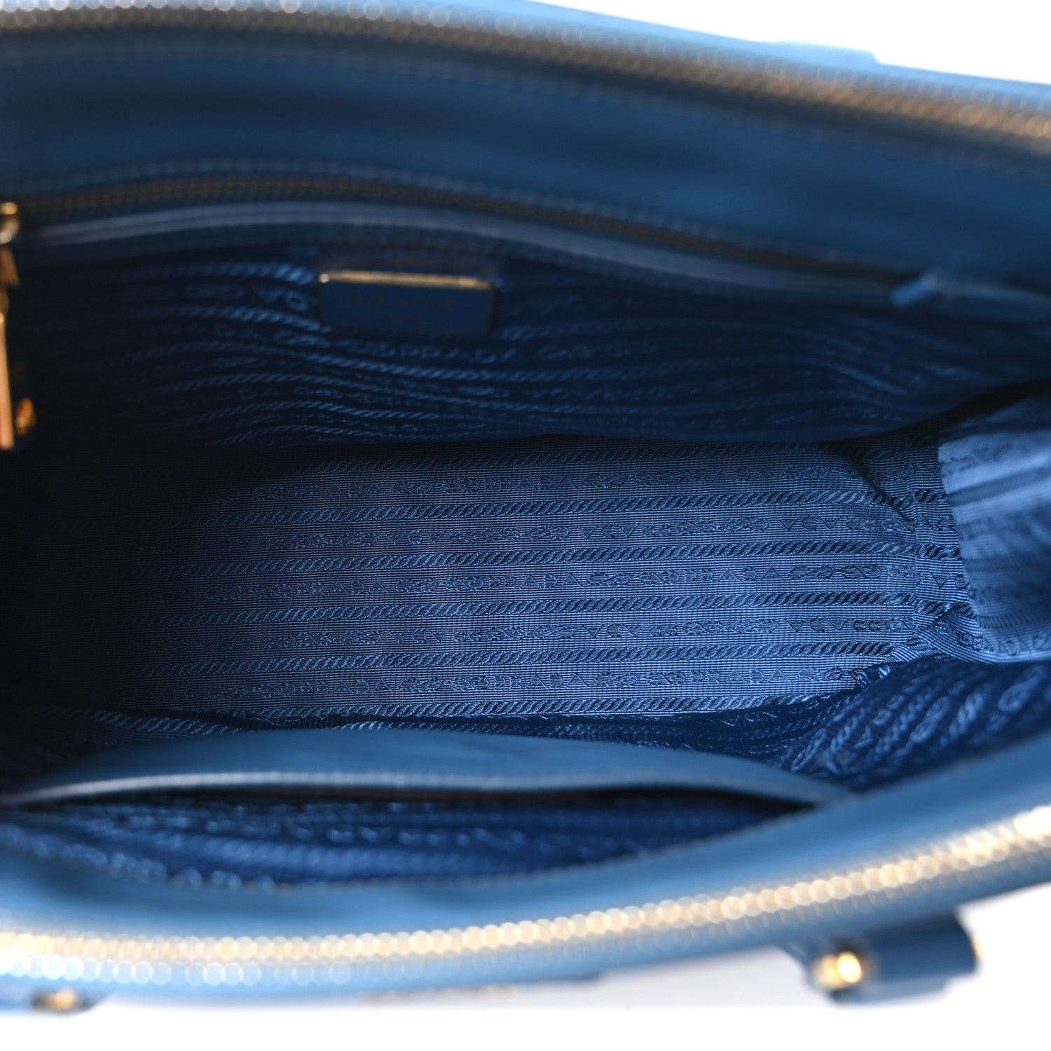 Prada Saffiano Small Galleria Double Zip Tote Cobalto 5 of 10