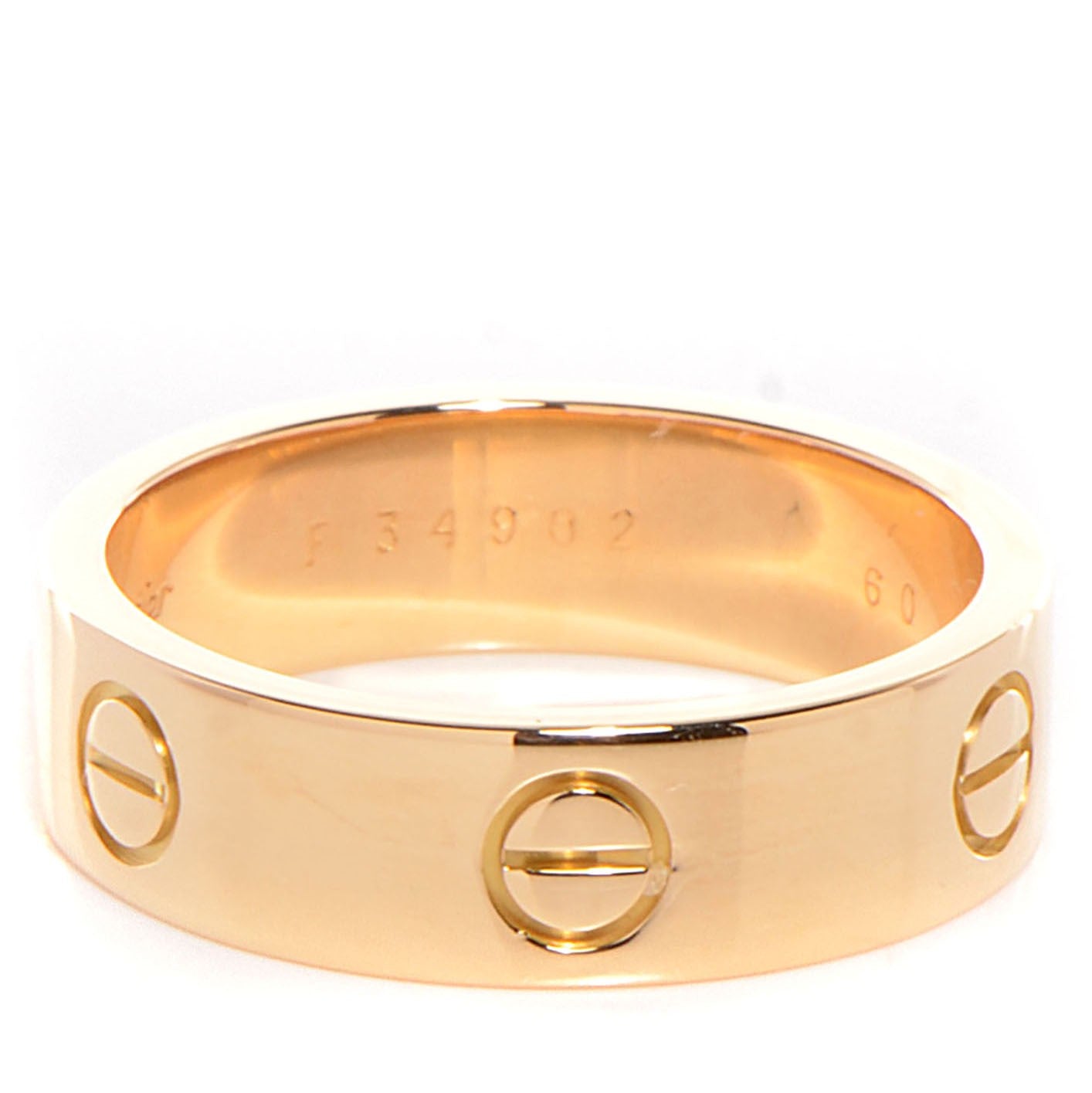 18k Yellow Gold LOVE Ring Size 60 9.25