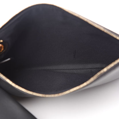 Fendi Calfskin F is Fendi Studded Triplette Pouch Set Black 5 of 9