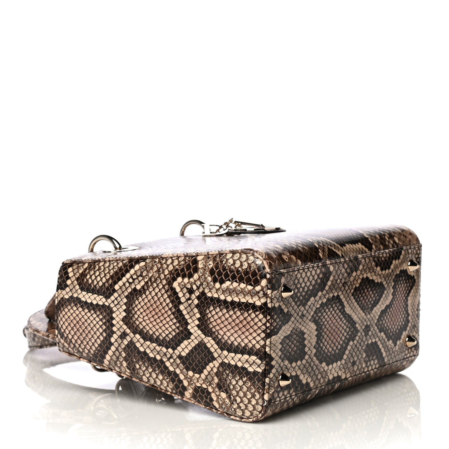 Snakeskin Medium Lady Dior Brown