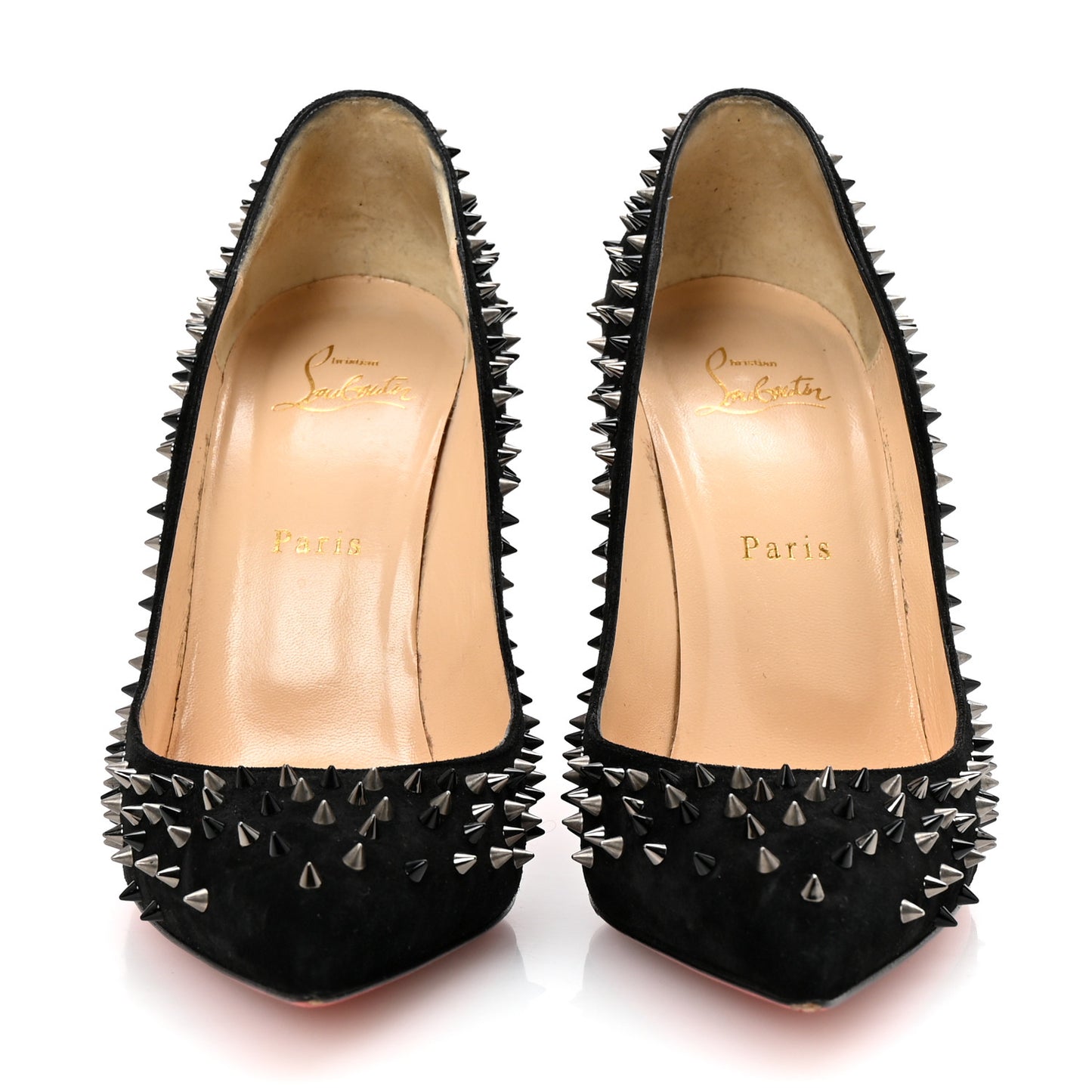 Veau Velours Studded Escarpic 100 Pumps 39.5 Black