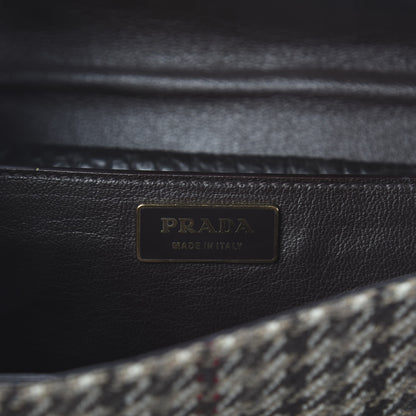 Prada Tweed Sound Shoulder Bag Ebano 6 of 9