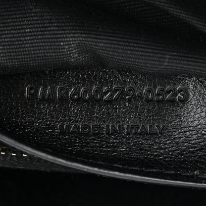 Saint Laurent Sheepskin Matelasse Chevron Monogram Medium College Bag Black 7 of 11