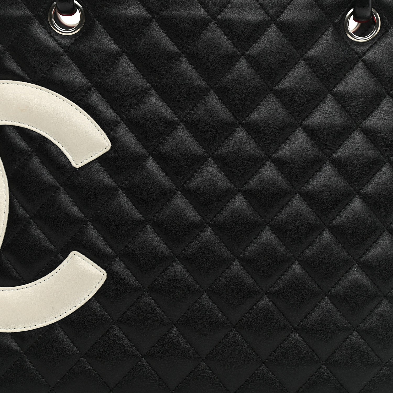 Chanel Calfskin Quilted Large Cambon Tote Black White 8 of 13