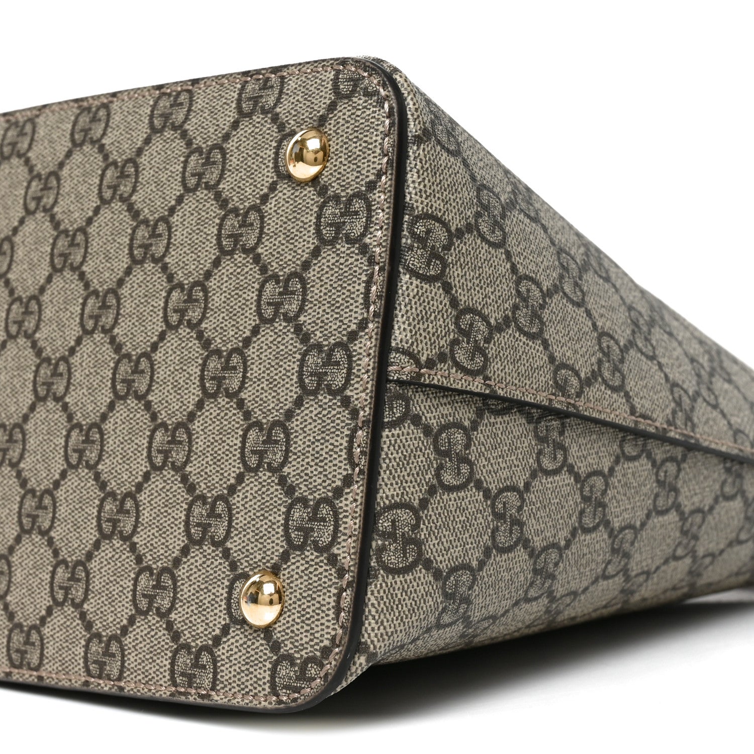 Gucci GG Supreme Monogram Large Zip Top Tote Beige Tuscany 10 of 10