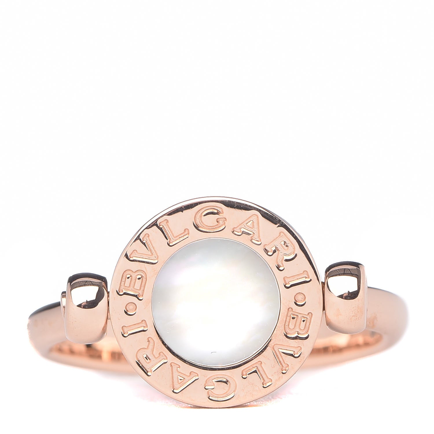 Bulgari 18K Rose Gold Diamond Mother of Pearl BVLGARI BVLGARI Ring 53 6.25 3 of 6