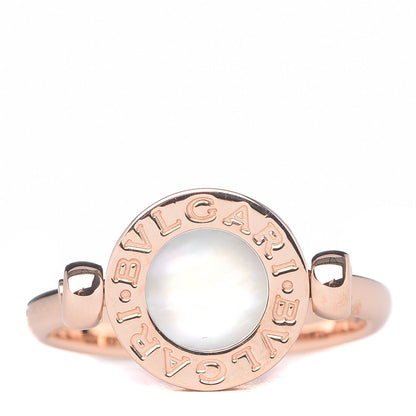 Bulgari 18K Rose Gold Diamond Mother of Pearl BVLGARI BVLGARI Ring 53 6.25 3 of 6