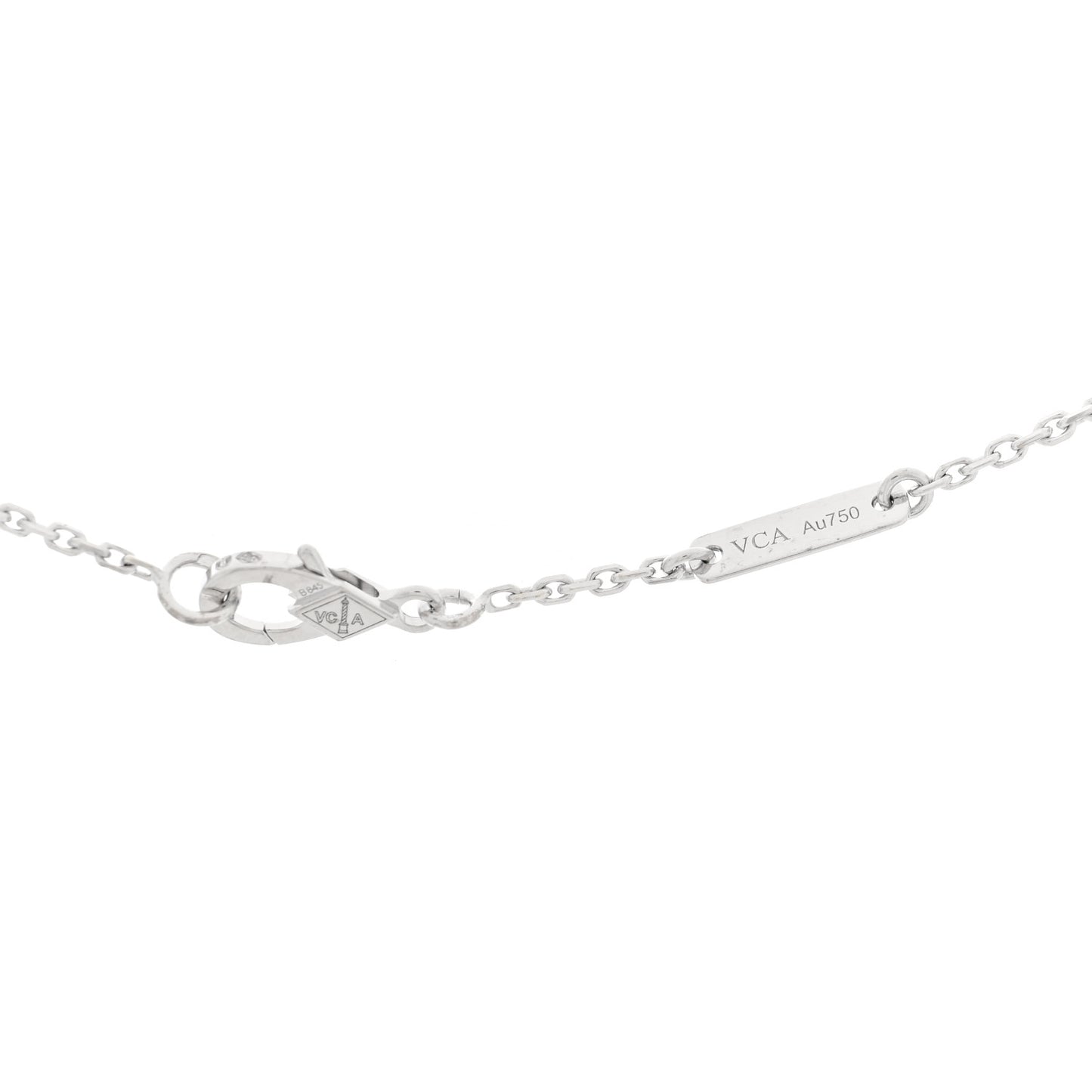18K White Gold Diamond Mini Lotus Pendant Necklace