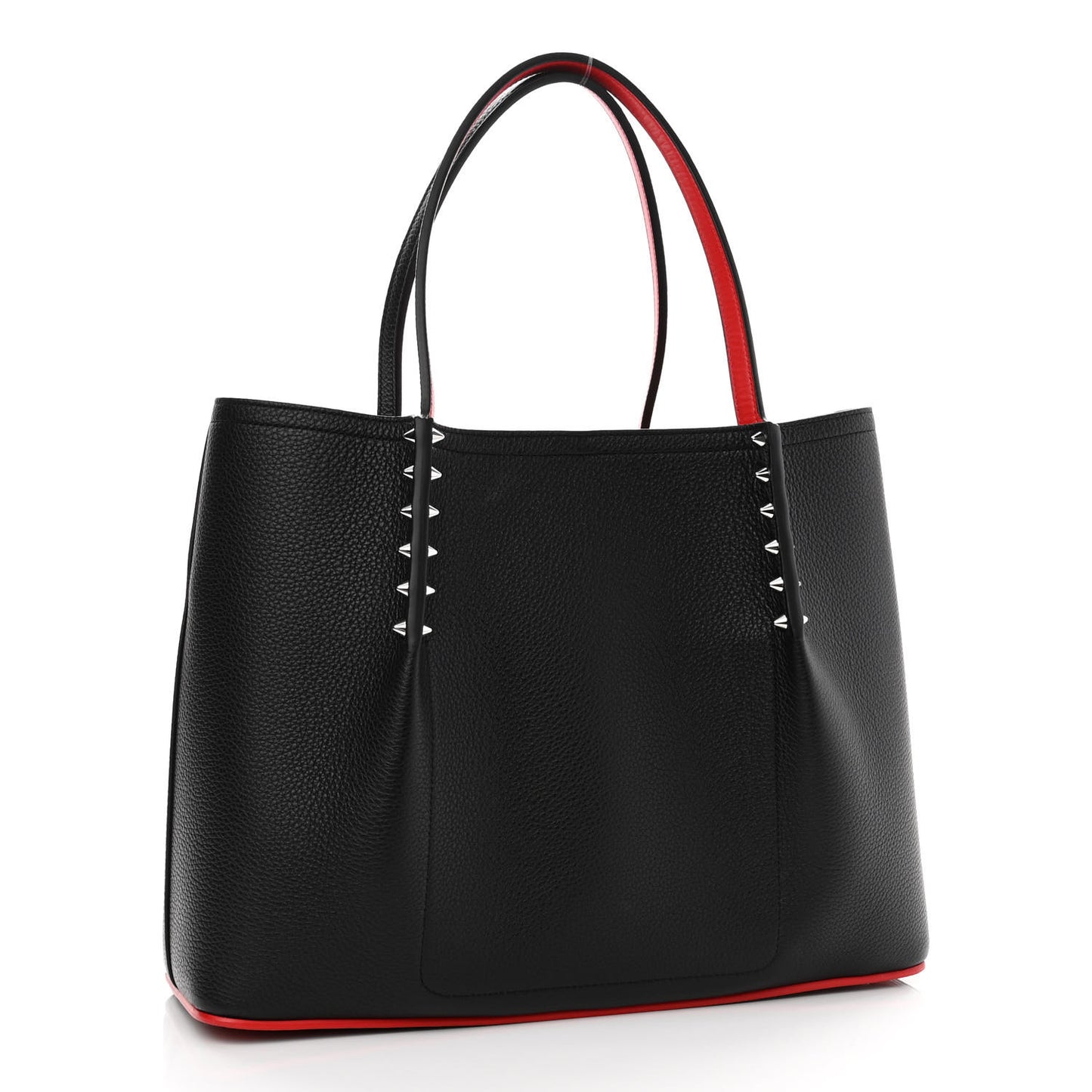 Calfskin Spiked Large Cabarock Shopper Tote Black