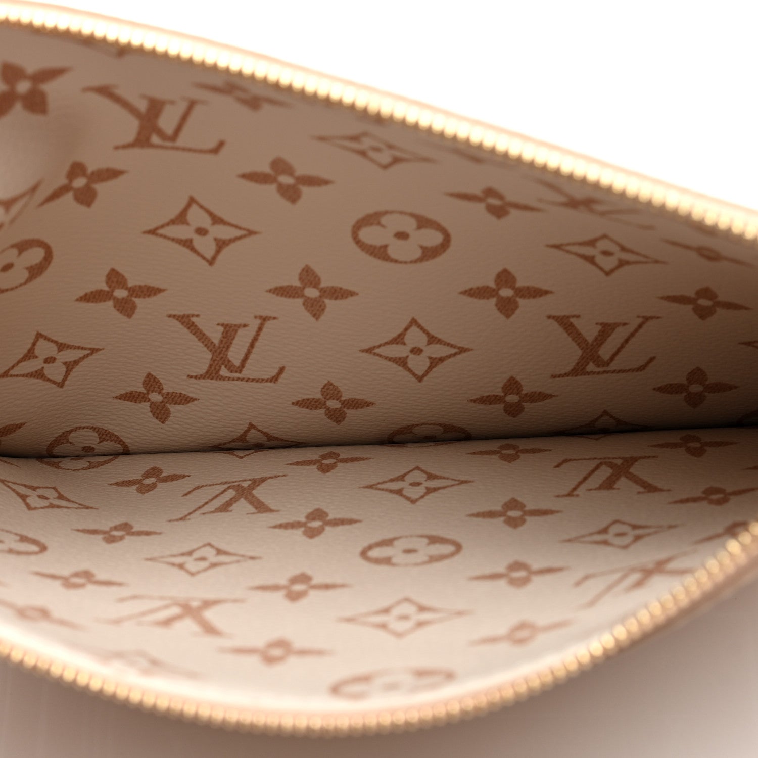 Louis Vuitton Calfskin Neverfull Inside Out MM Pochette Dune Hazelnut 5 of 6