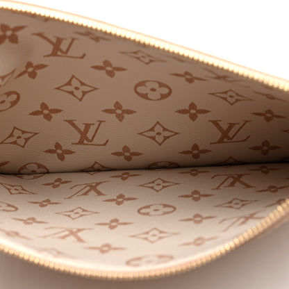 Louis Vuitton Calfskin Neverfull Inside Out MM Pochette Dune Hazelnut 5 of 6