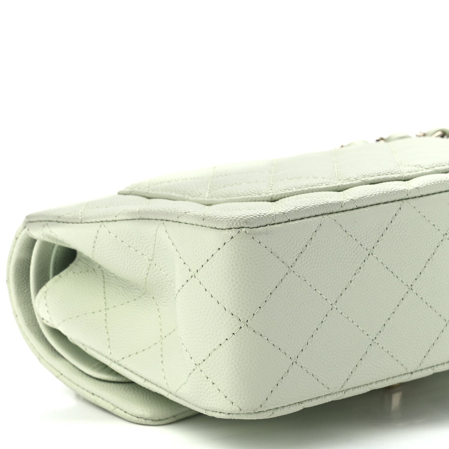 Chanel Caviar Quilted Small Double Flap Light Green 11 of 13
