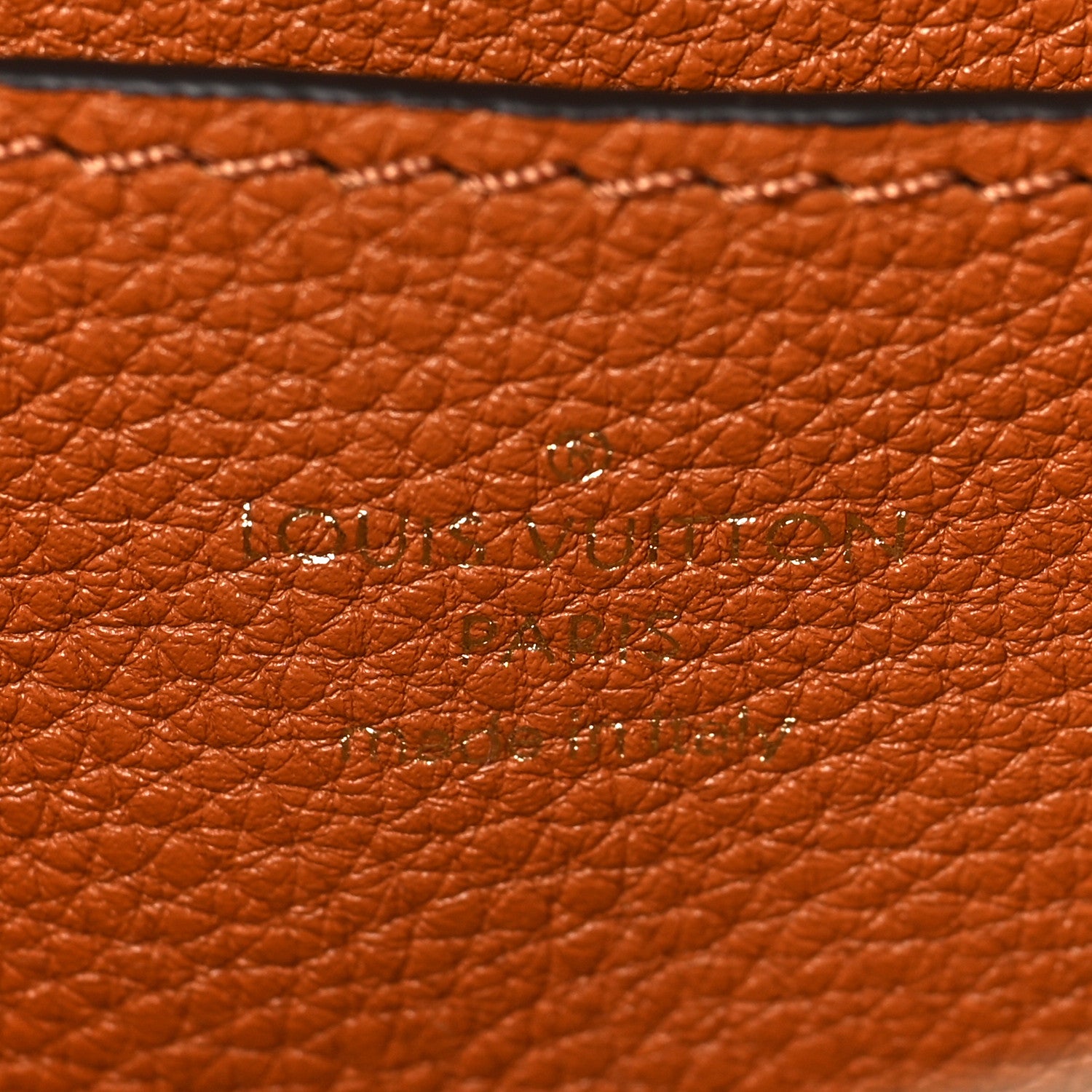 Louis Vuitton Grained Calfskin LV Pont 9 Soft MM Golden Siena 5 of 7