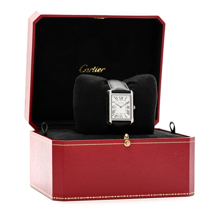 Cartier Stainless Steel Calfskin 27mm Tank Solo Quartz Watch 5 of 5