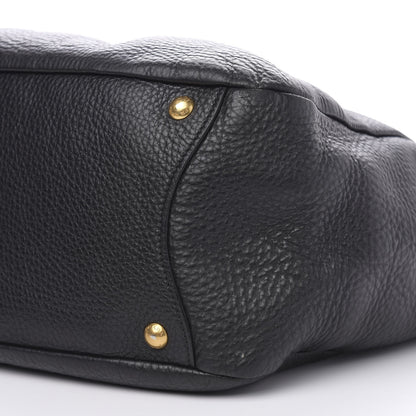 Prada Vitello Daino Side Pocket Hobo Black 10 of 16