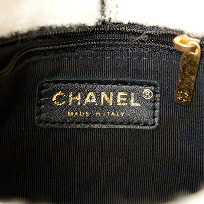 Chanel Wool Tweed Quilted Small Elegant Chain Flap White 6 of 11