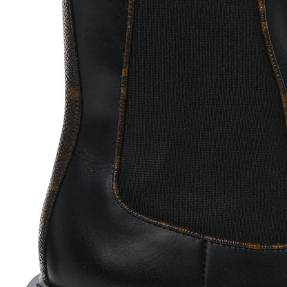 Louis Vuitton Calfskin Monogram Beaubourg Ankle Boots 39.5 Black 9 of 9