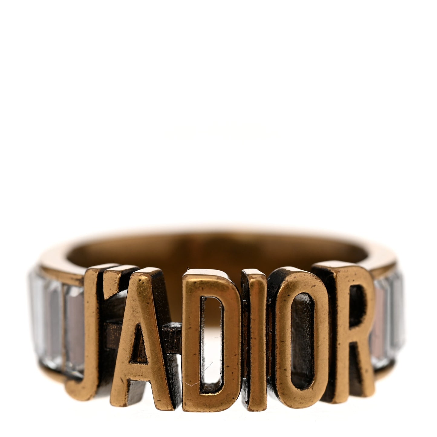 Metal Baguette Crystal J'Adior Ring 52 6 Gold