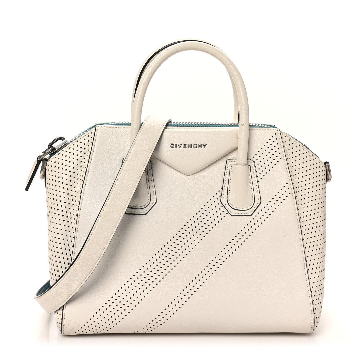 Givenchy Lambskin Perforated Small Antigona White 1 of 9