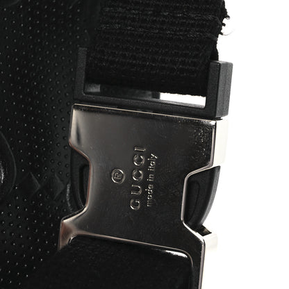 Gucci Calfskin GG Tennis Embossed Belt Bag Black 11 of 12