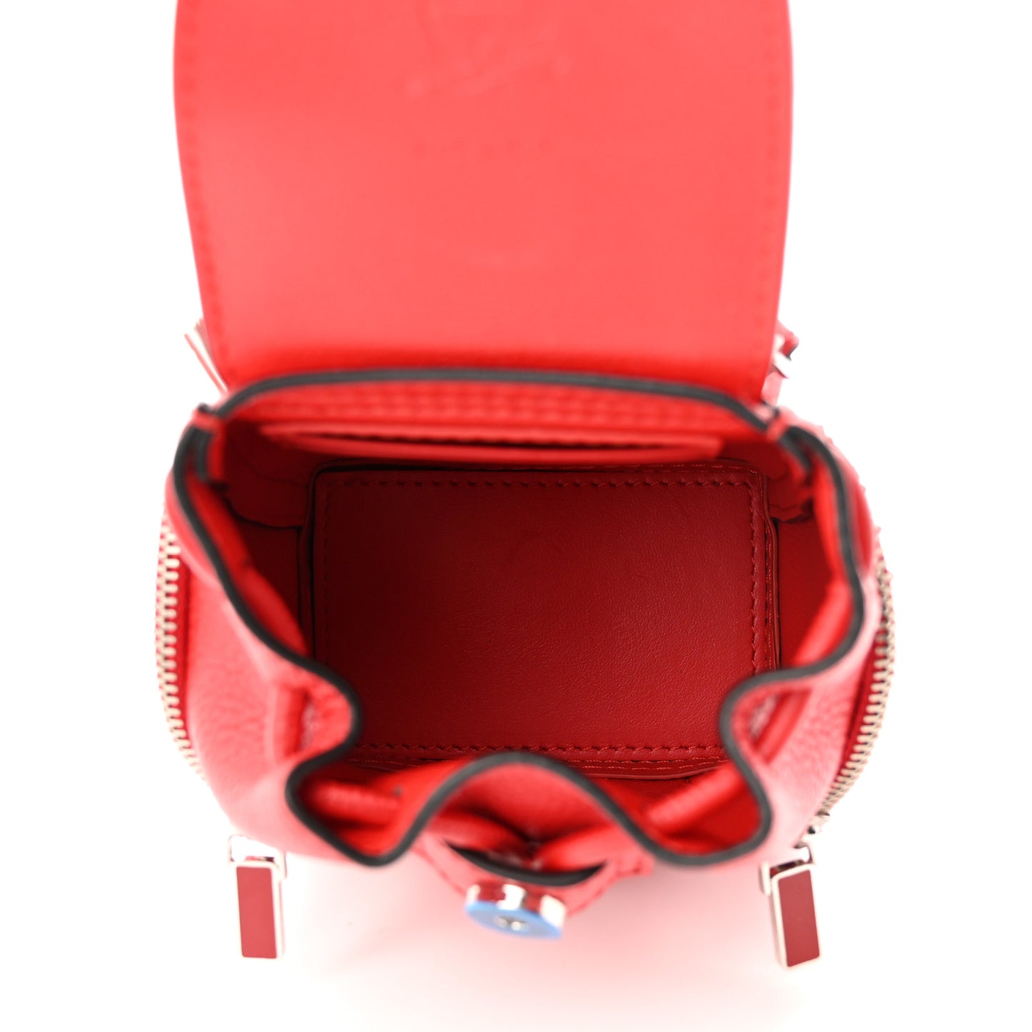 Calfskin Spiked Mini Explorafunk Keyring Bag Loubi