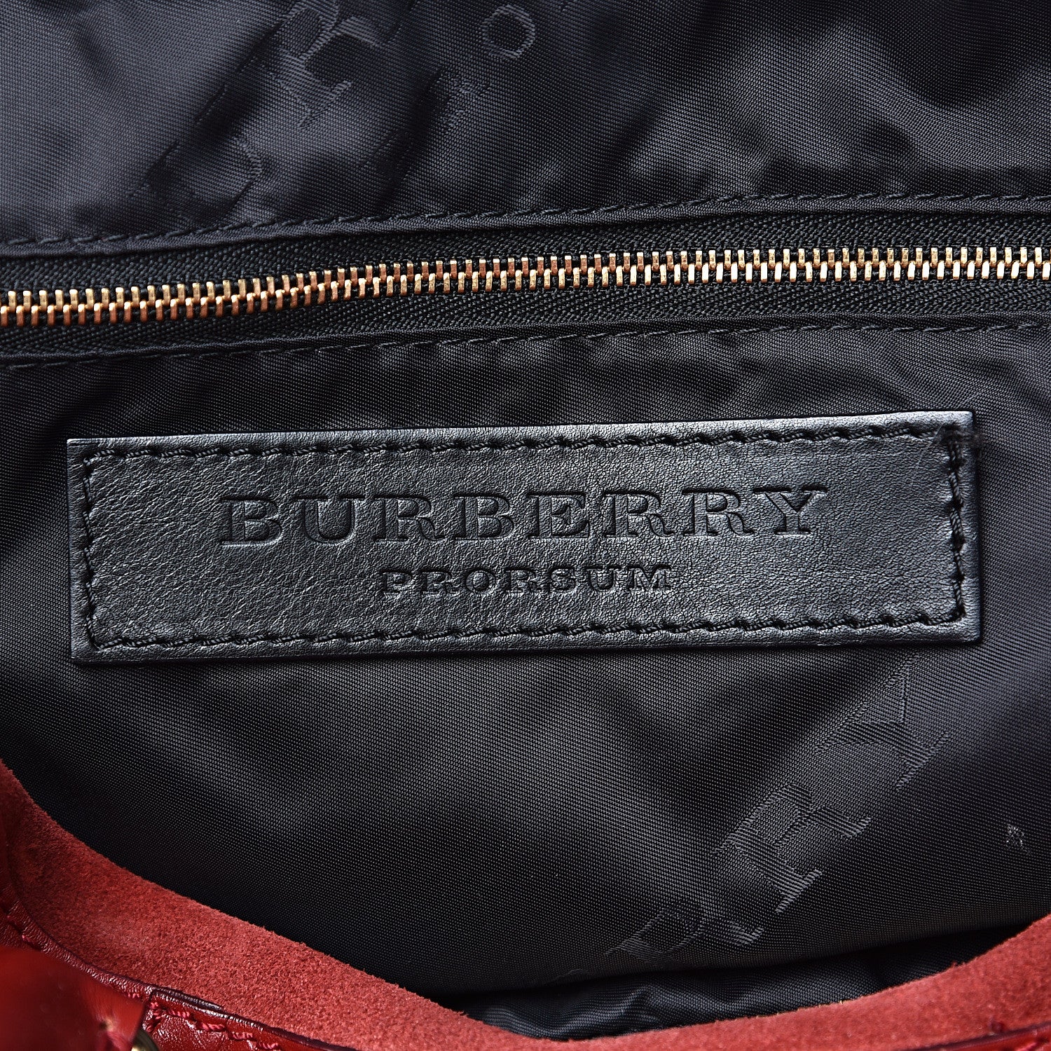 Burberry Grainy Calfskin Suede Prorsum Tassel Satchel Red 5 of 14