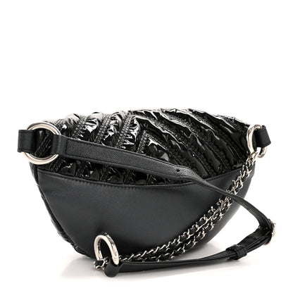 Chanel Lame Chevron Space Suit Waist Bag Black 3 of 13