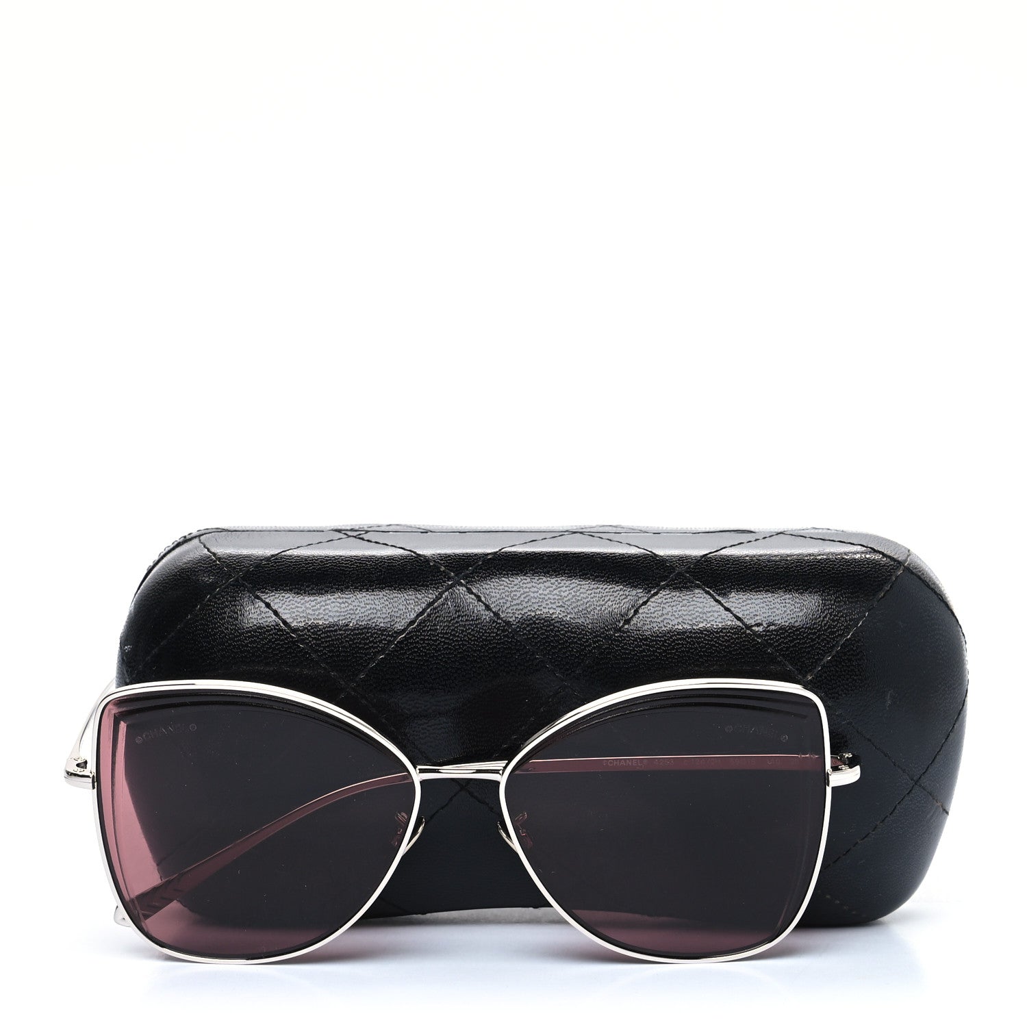 Chanel Metal Butterfly Sunglasses 4253 Silver Pink 8 of 8