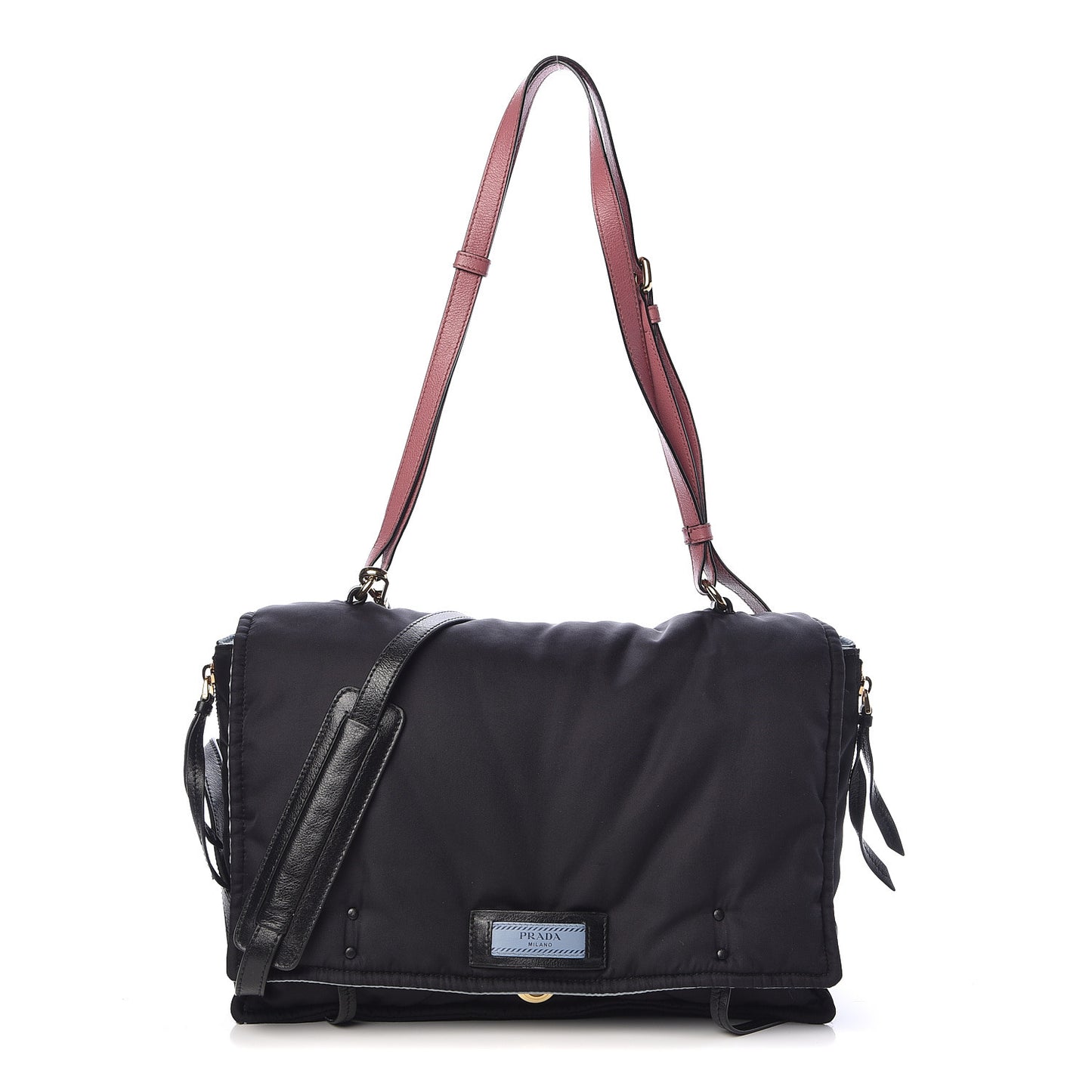 Tessuto Nylon Etiquette Flap Black