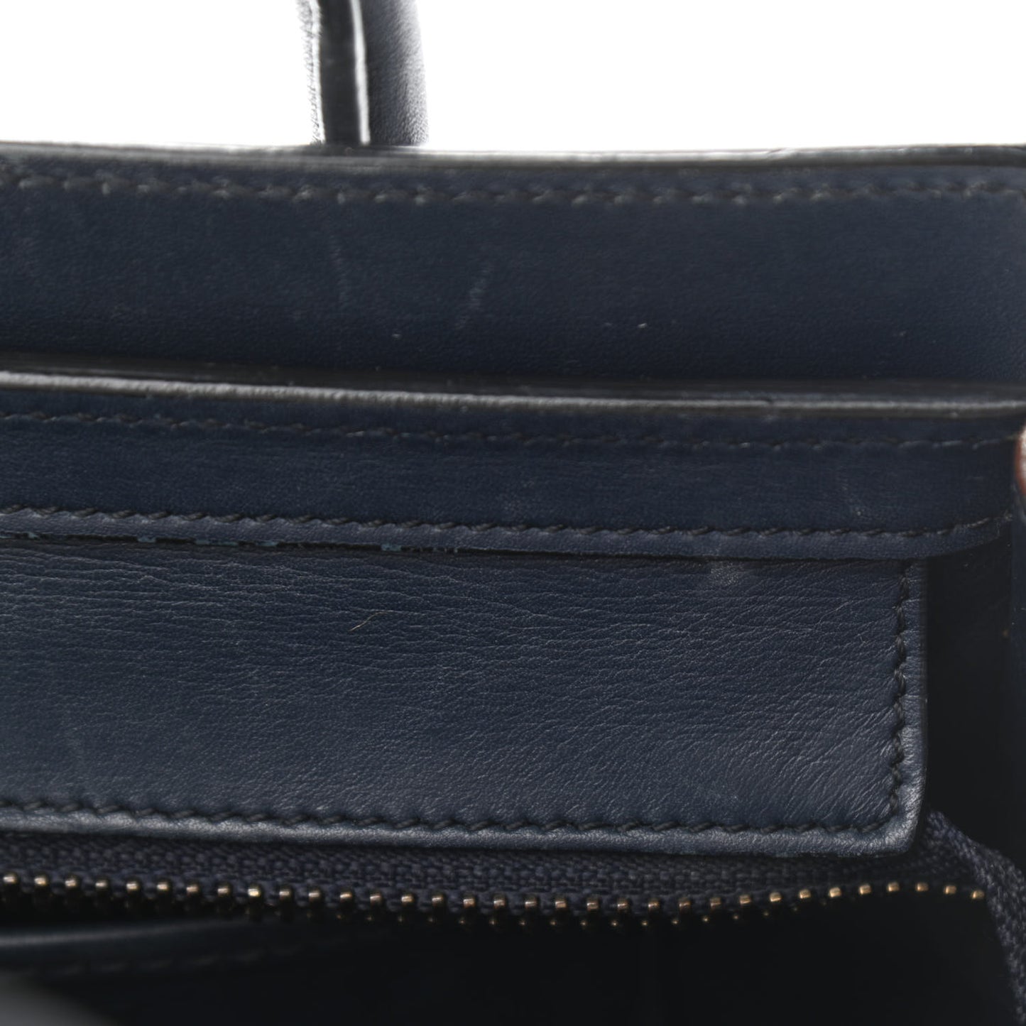 Smooth Drummed Calfskin Nano Tri-Color Luggage Black