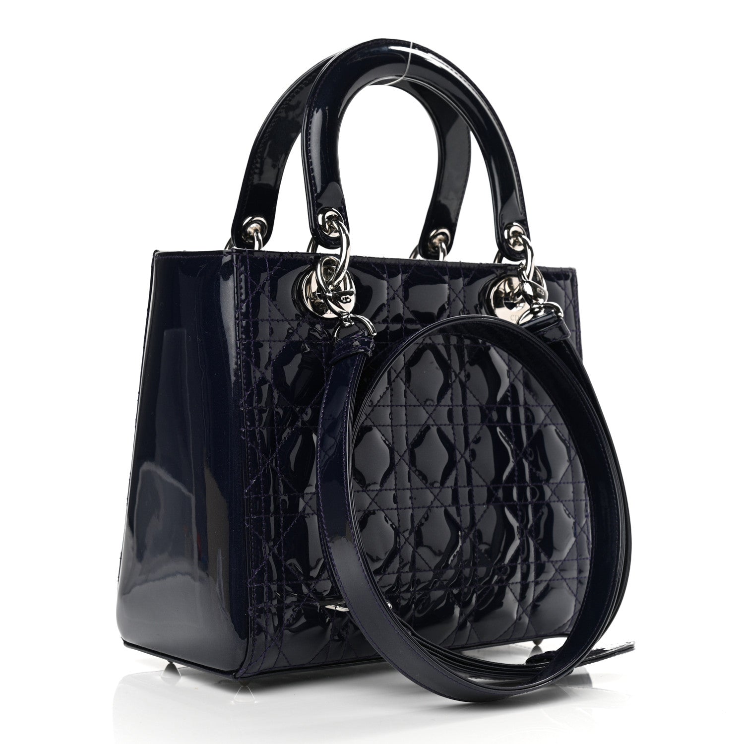 Christian Dior Patent Cannage Medium Lady Dior 3 of 11