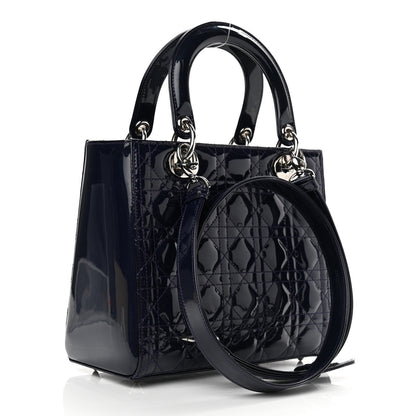 Christian Dior Patent Cannage Medium Lady Dior 3 of 11