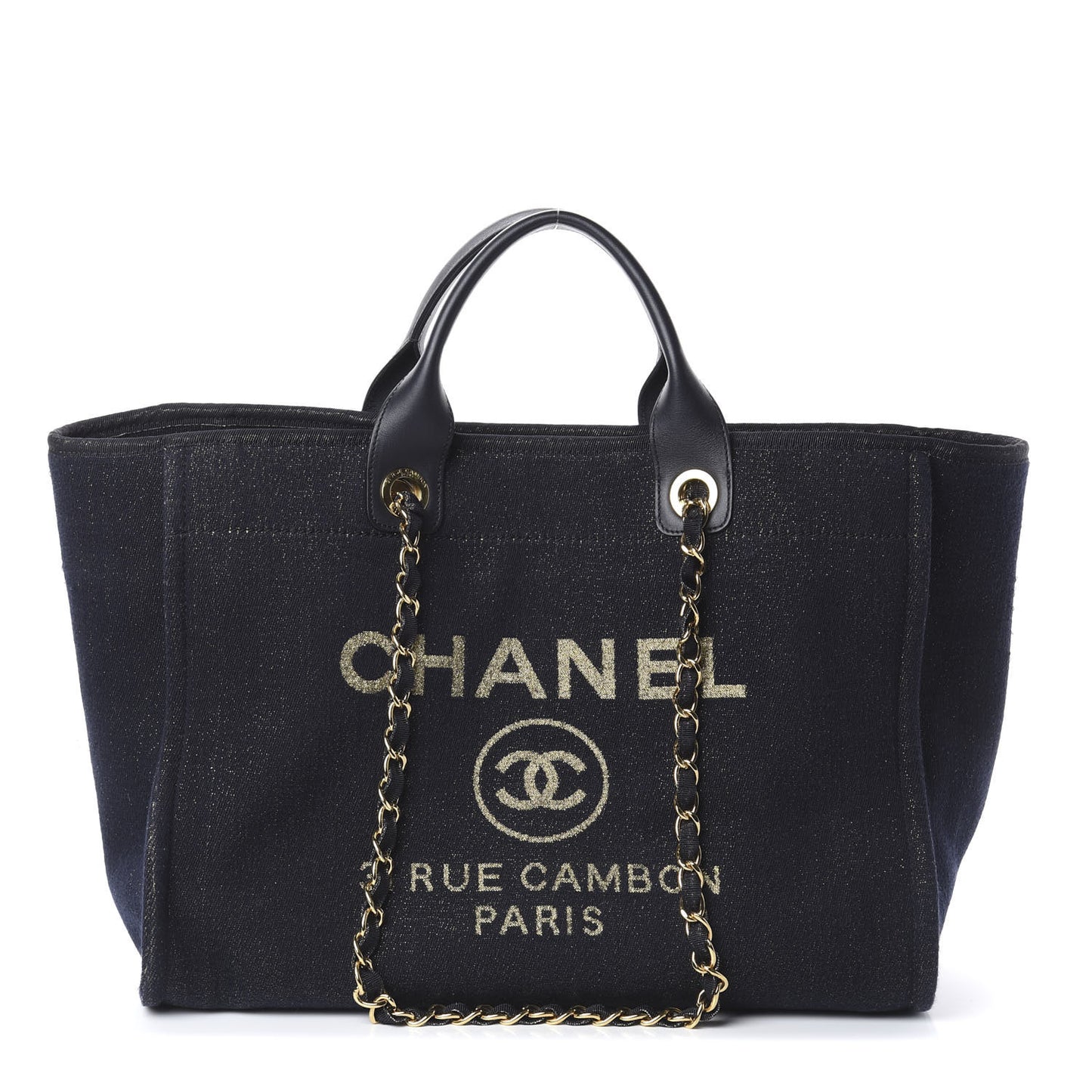 Lurex Boucle Medium Deauville Tote Black