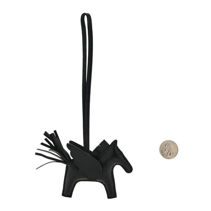 Hermes Milo Lambskin Grigri Rodeo Pegase Horse Bag Charm PM So Black 2 of 3