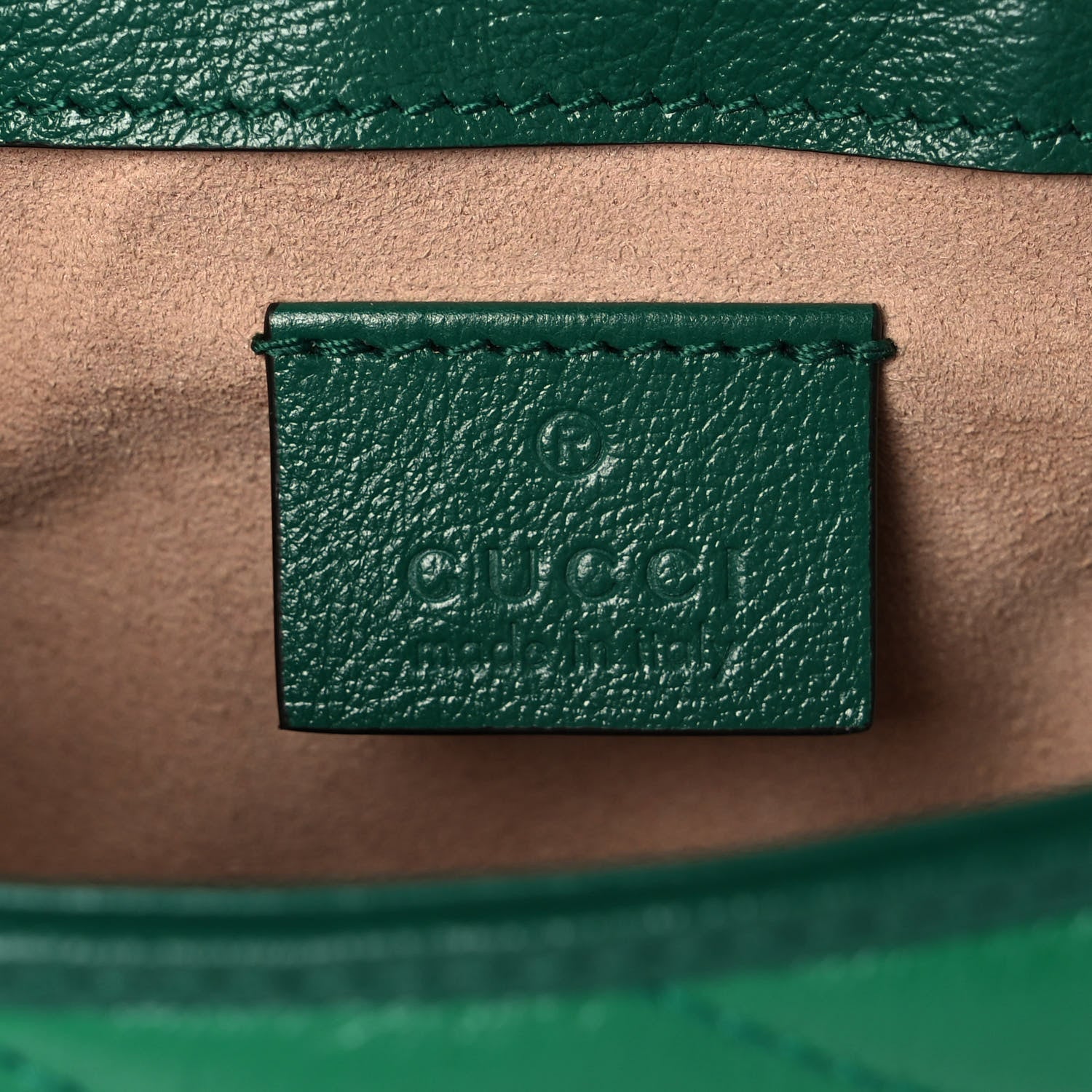 Gucci Azalea Calfskin Enamel Matelasse Diagonal Super Mini Torchon GG Marmont Shoulder Bag New Shamarock Emerald 6 of 11