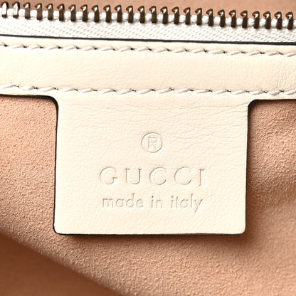 Gucci Calfskin Matelasse Sylvie Web Small GG Marmont Top Handle Shoulder Bag White 6 of 10