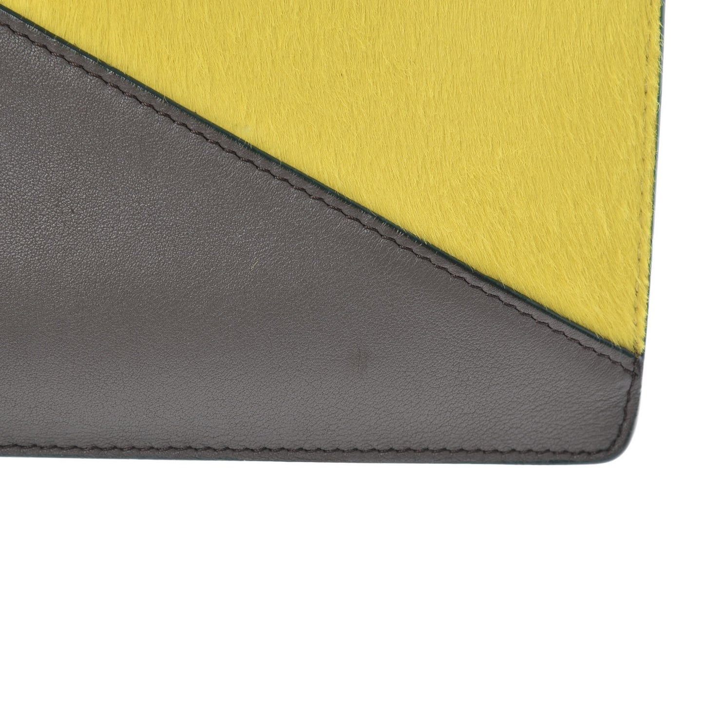 Suede Calfskin Pony Hair Medium Tri-Color Diamond Shoulder Bag Blood
