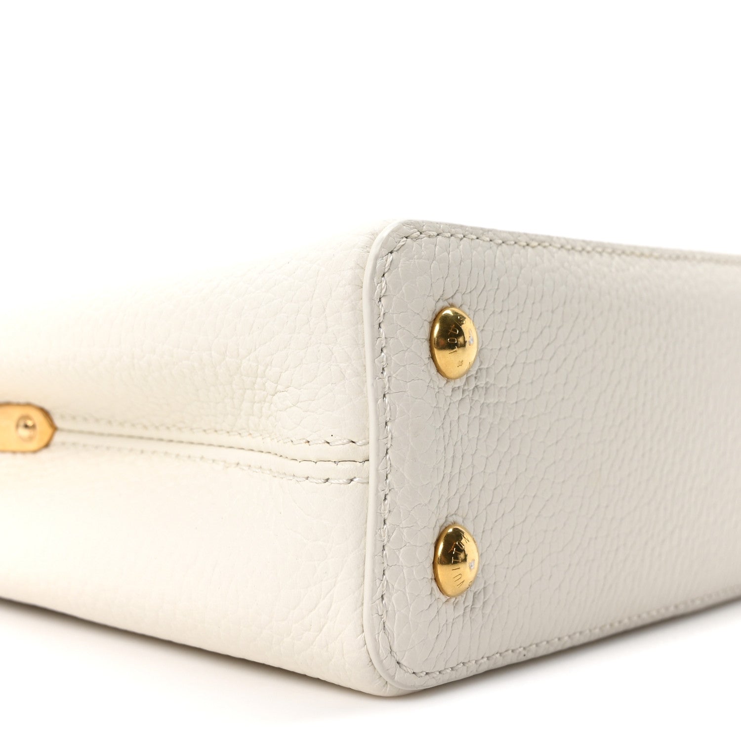 Louis Vuitton Taurillon Ayers Capucines Mini White Snow White 7 of 9