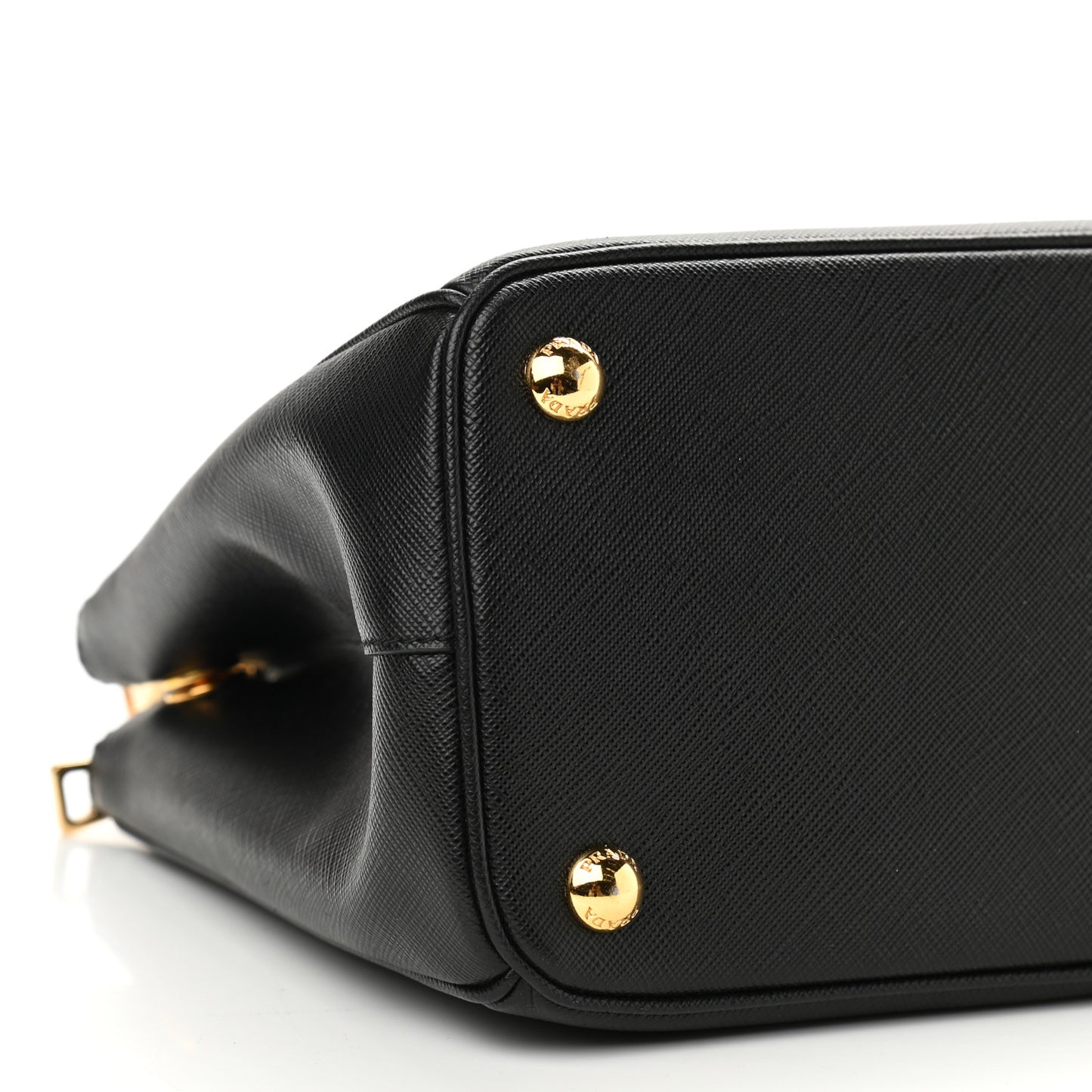 Saffiano Small Galleria Double Zip Tote Black