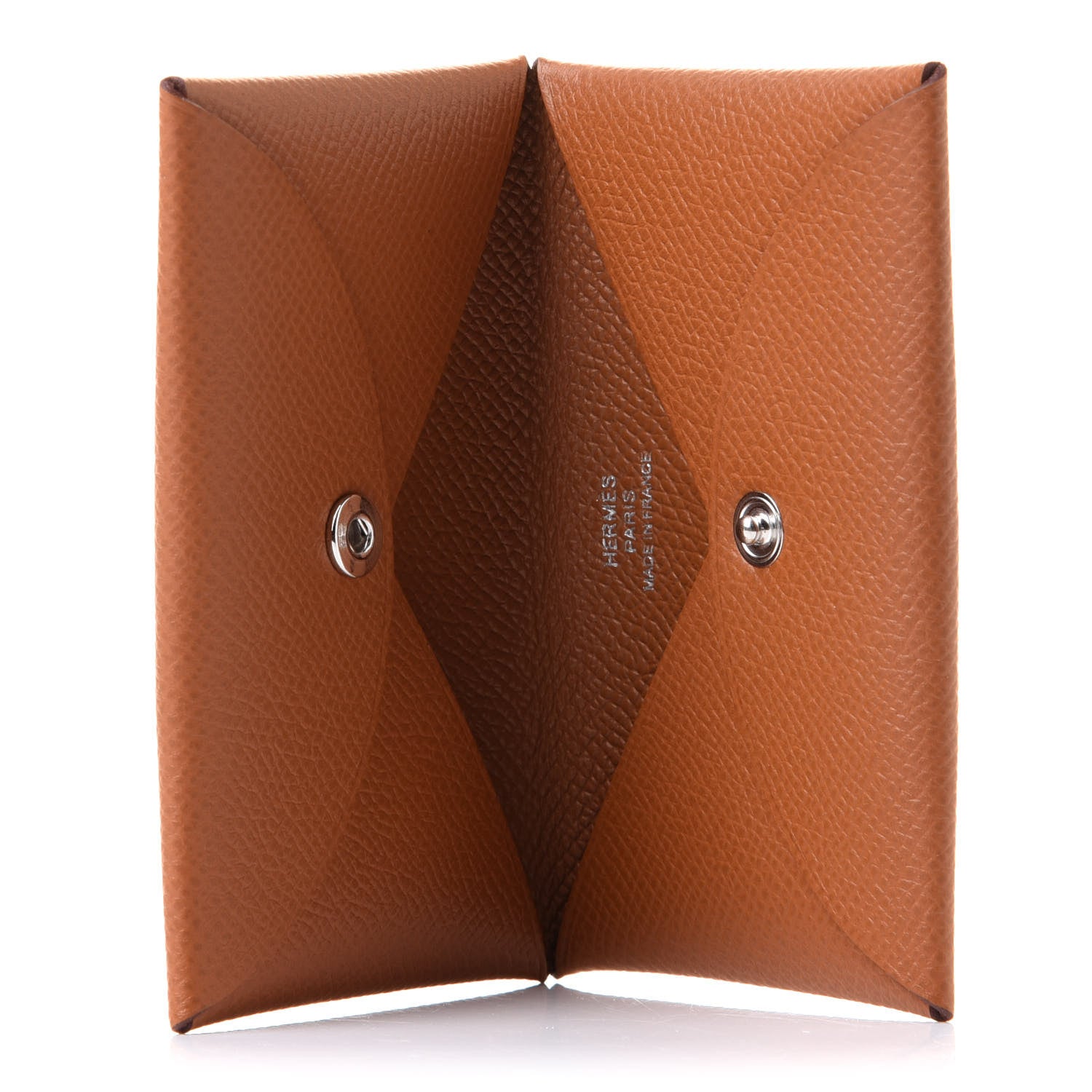 Hermes Epsom Calvi Card Case Gold 5 of 7