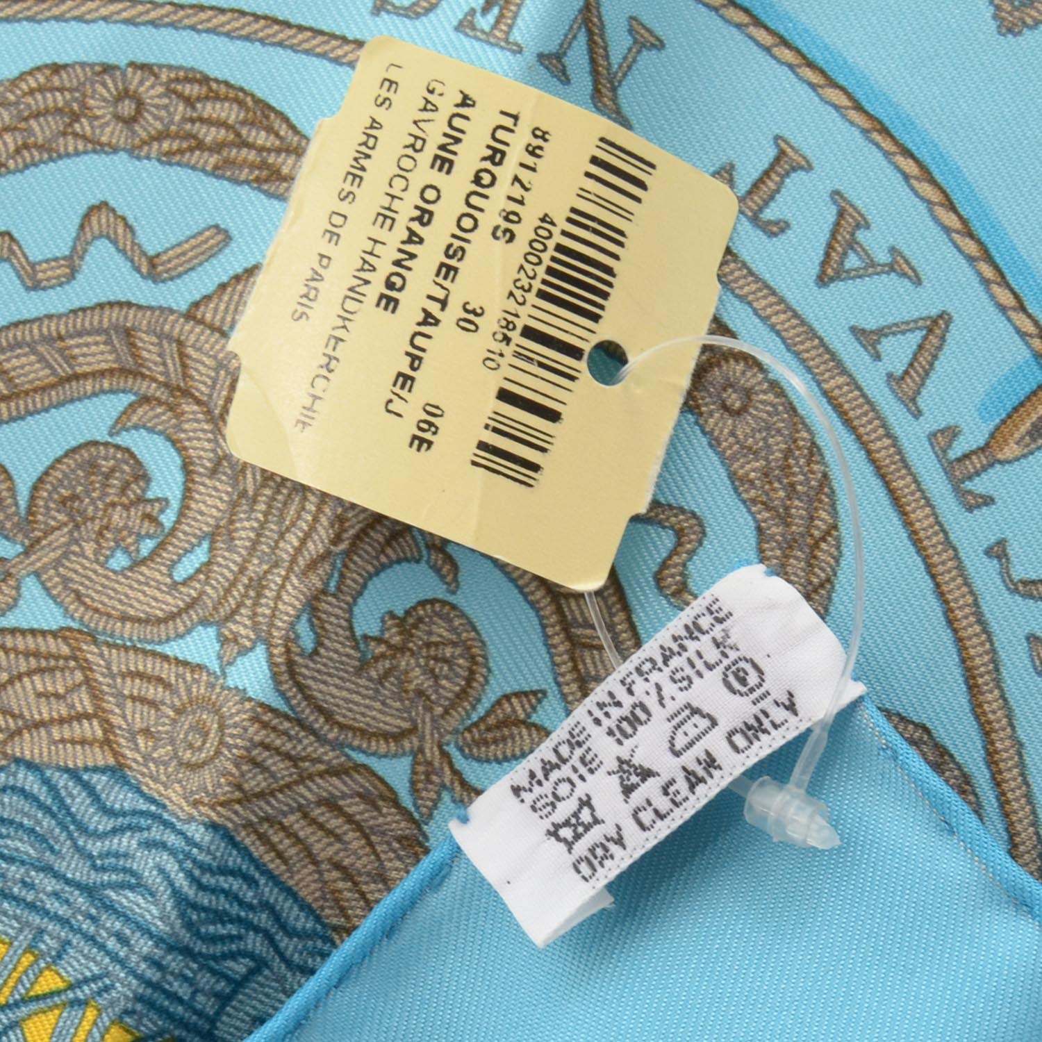 Hermes Silk Les Armes de Paris Pocket Square Scarf 5 of 6