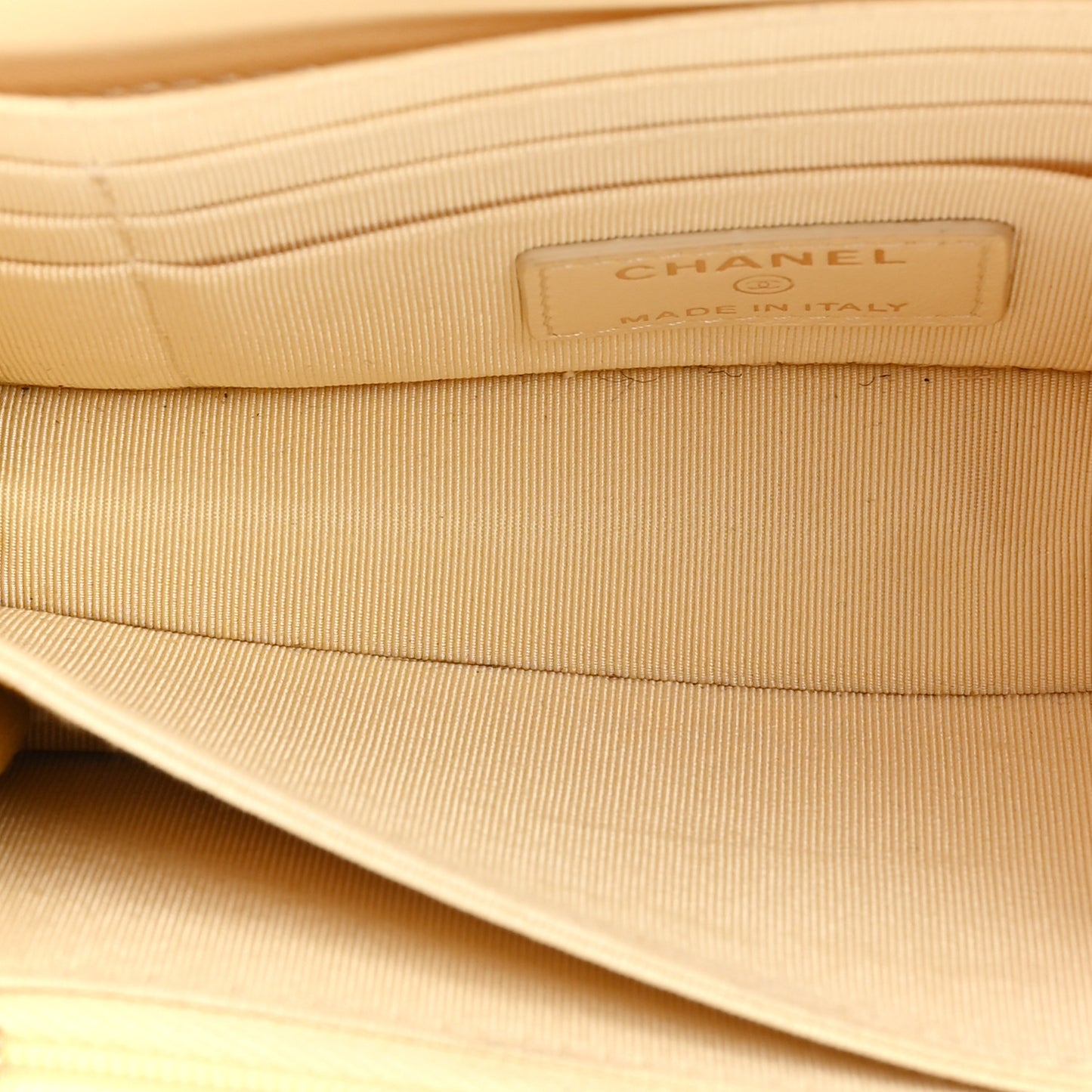 Lambskin Quilted Mini Wallet On Chain WOC Yellow