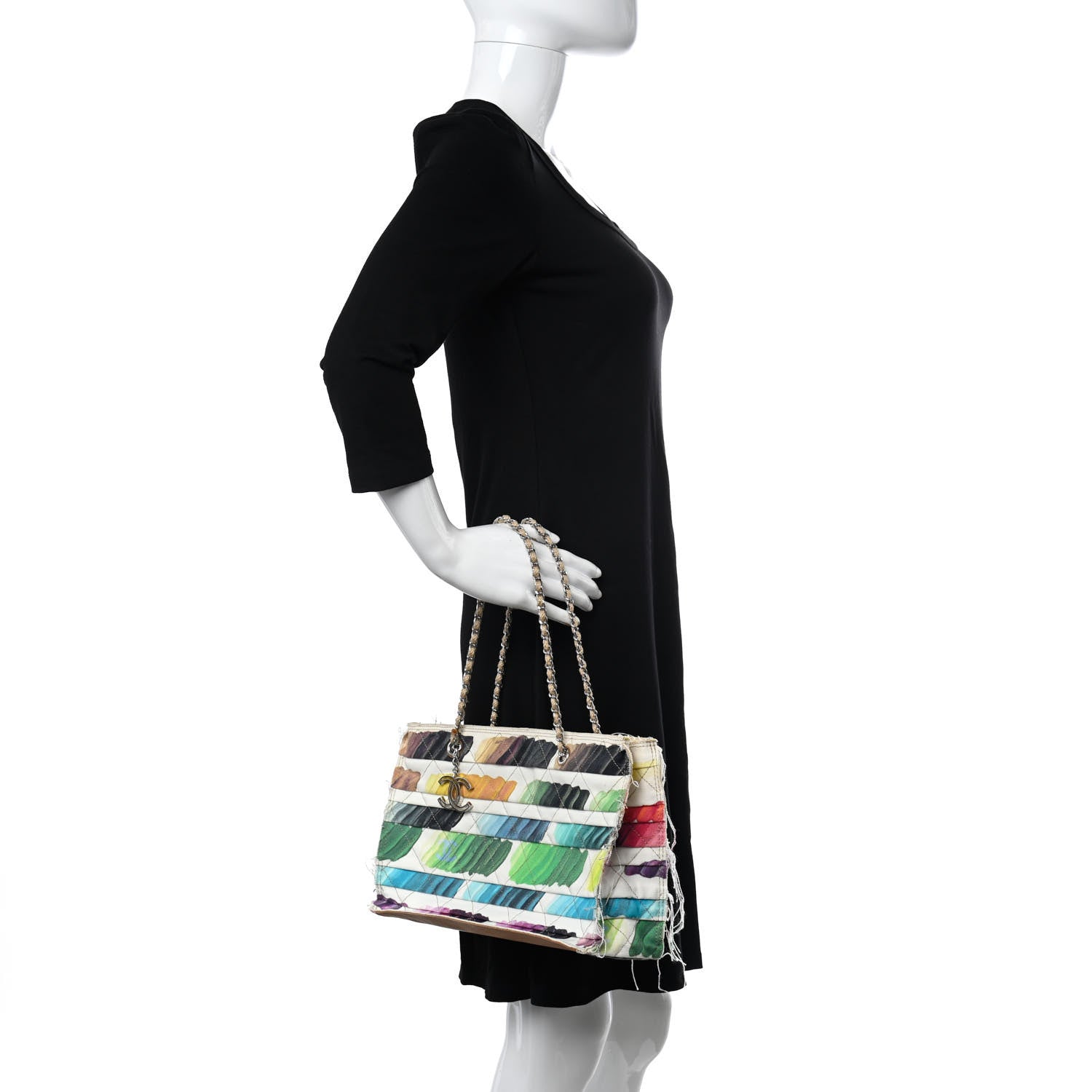 Chanel Canvas Colorama Tote Multicolor 2 of 11