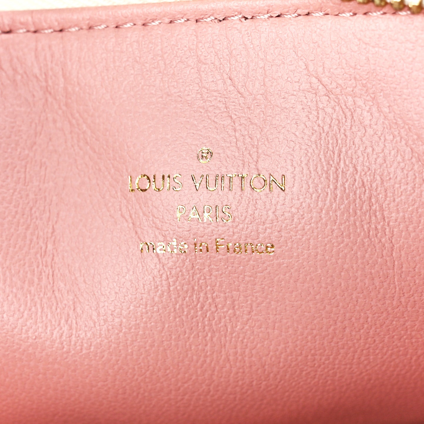 Lambskin Embossed Monogram Coussin PM Natural Creme